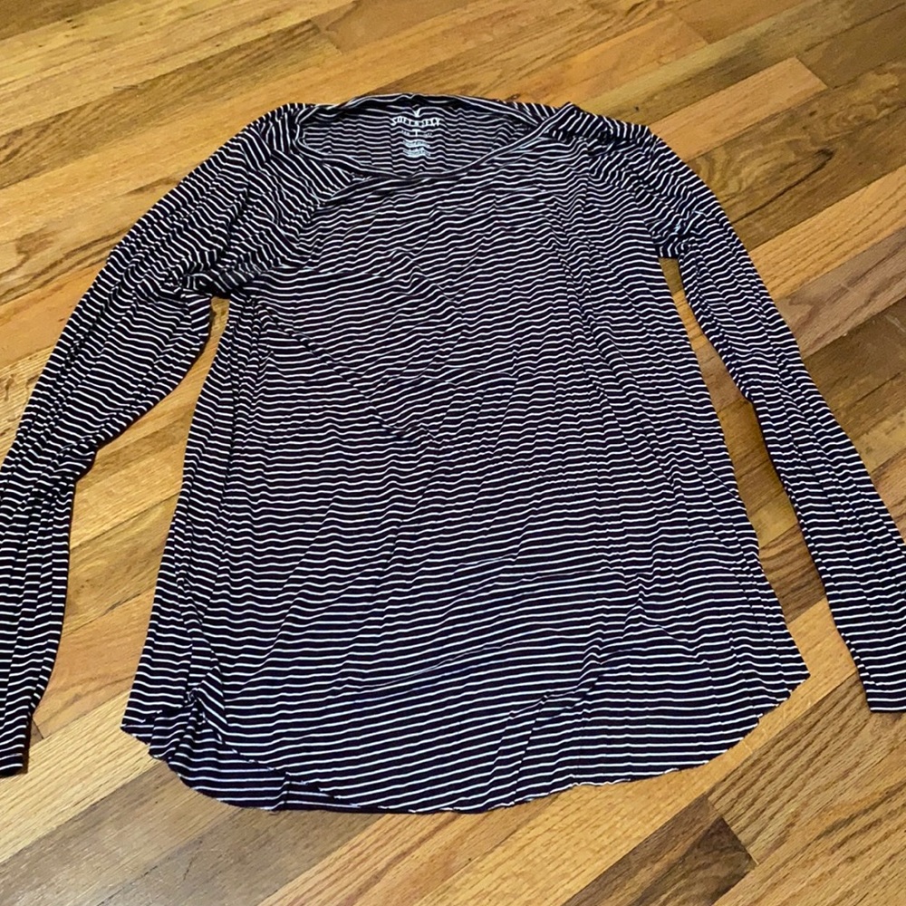 american eagle striped long sleeve tee